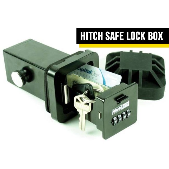 HITCH SAFE LOCK BOX SECURITY KEY CASH CARD VAULT CAR 4WD SUV TOWBALL